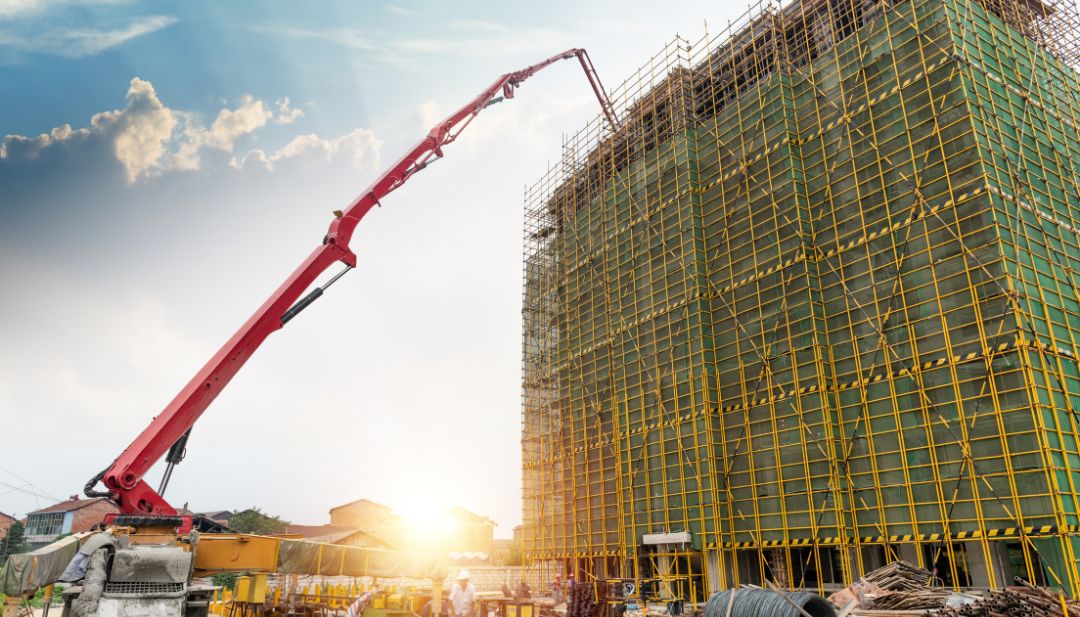 Bomba de concreto tipo pluma extendida